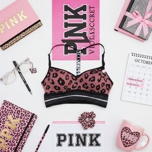 Victoria's Secret Pink Cheetah Print Sports Bra Small